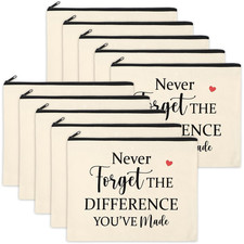 12 Pcs Inspirational Appreciation Gifts Bulk for Women Nurse Teacher Makeup Bags