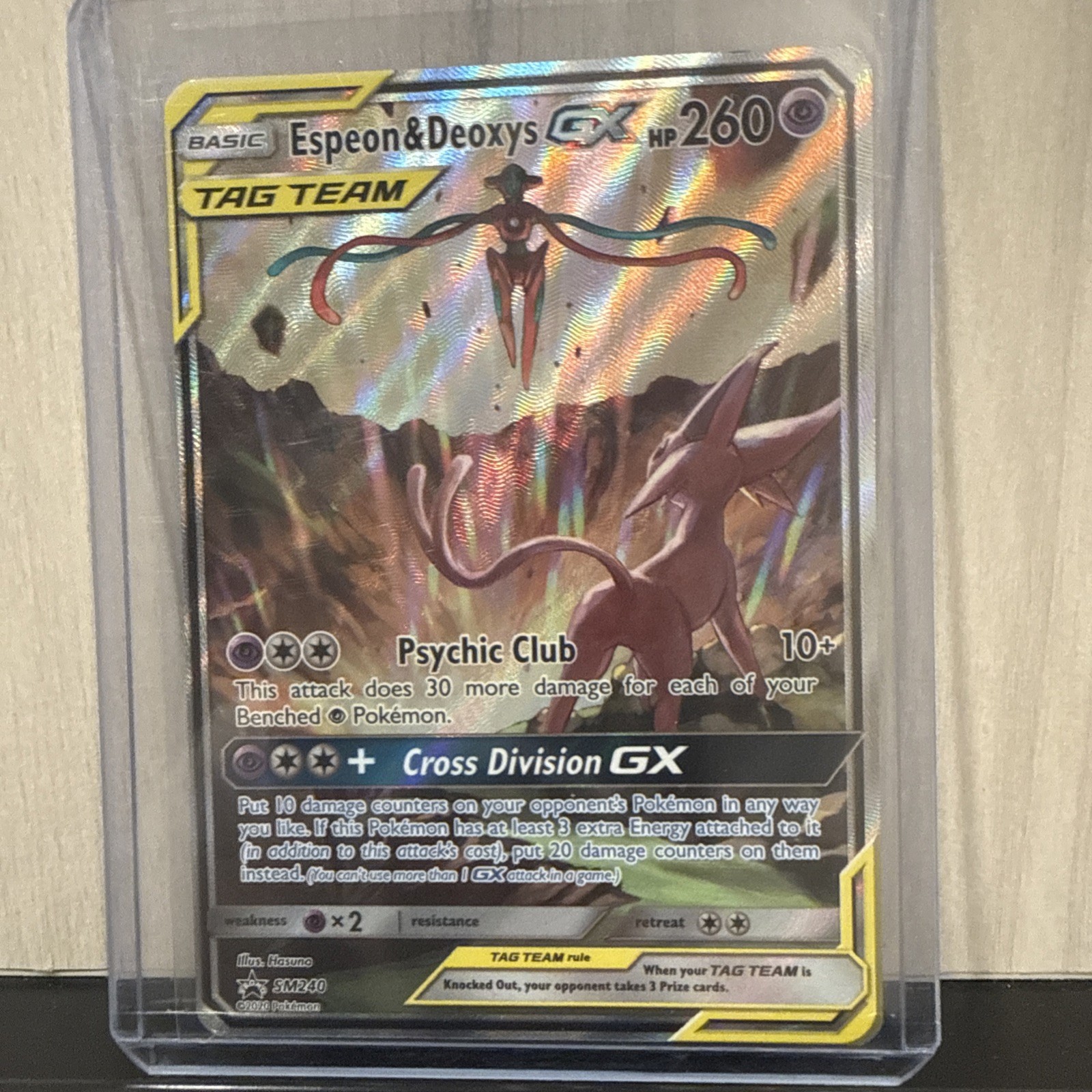 Espeon & Deoxys GX - Holo Promo SM Promos SM240 NM