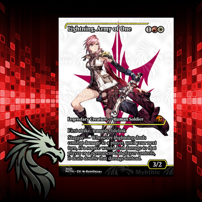 Lightning, Army of One Proxy Card with Custom Fantasy Art Design