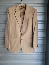 Burberrys Sport Coat Mens Pure Camel Hair Tan Single Breasted 3 INSIDE POCKETS
