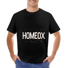 Men's Cotton Short Sleeve T-Shirt - Futuristic ' HOMEOX ' Design  -All-cotton