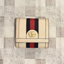 GUCCI Ophidia Bi Fold Wallet White