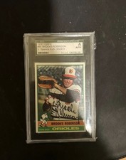 1976 Topps #95 Brooks Robinson Orioles Autographed SGC Auth JSA Auth Baseball