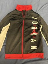 Jordan Full Zip Jacket Youth LG 12-13 Black Long Sleeve Jumpman Logo