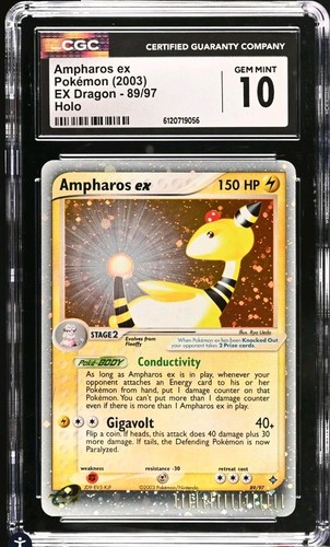Pokemon EX Dragon Ampharos EX 89/97 Ultra Rare Holo CGC 10 GEM MINT