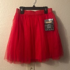 Spirit Halloween Adult Small Red Tulle Tutu Skirt NWT