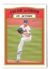2021 Topps Heritage Jacob deGrom 100 NM