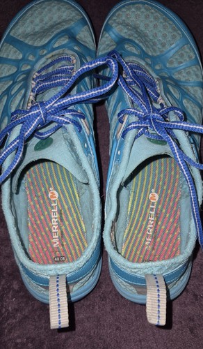 Merrell Crush Trail Glove Hiking Shoes Women 9.5 Aqua Blue Lightweight Barefoot - Picture 12 of 12