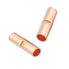 100 PCS BN3.5 Non-Insulated Butt Connectors, 14-12 AWG, Copper Splice Terminal