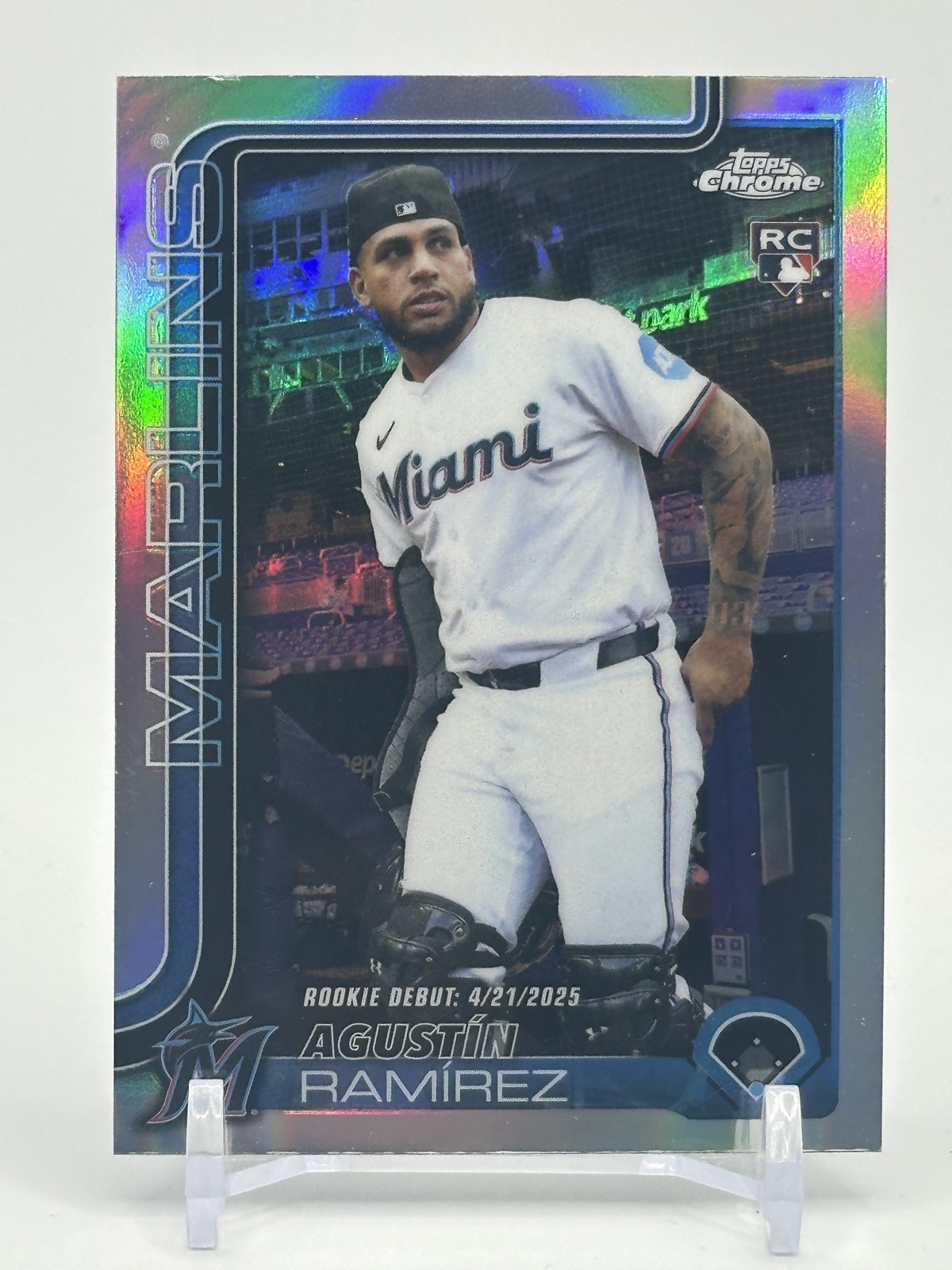2025 Topps Chrome Update Series - Rookie Debut Agustin Ramirez #USC38 Refractor