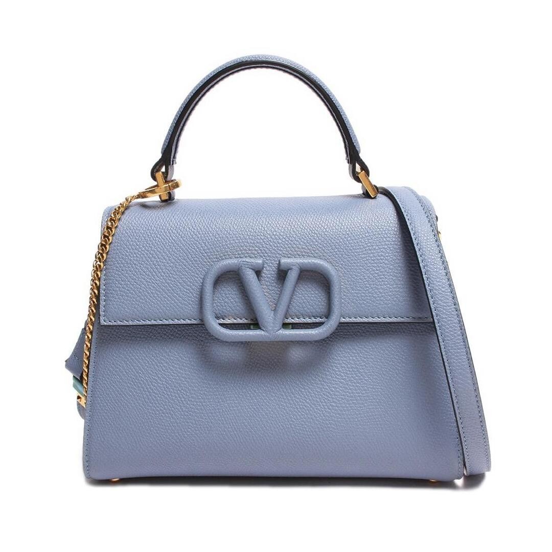Valentino Garavani Leather Handbag Shoulder Bag V Sling Small Grain Calfskin 9b