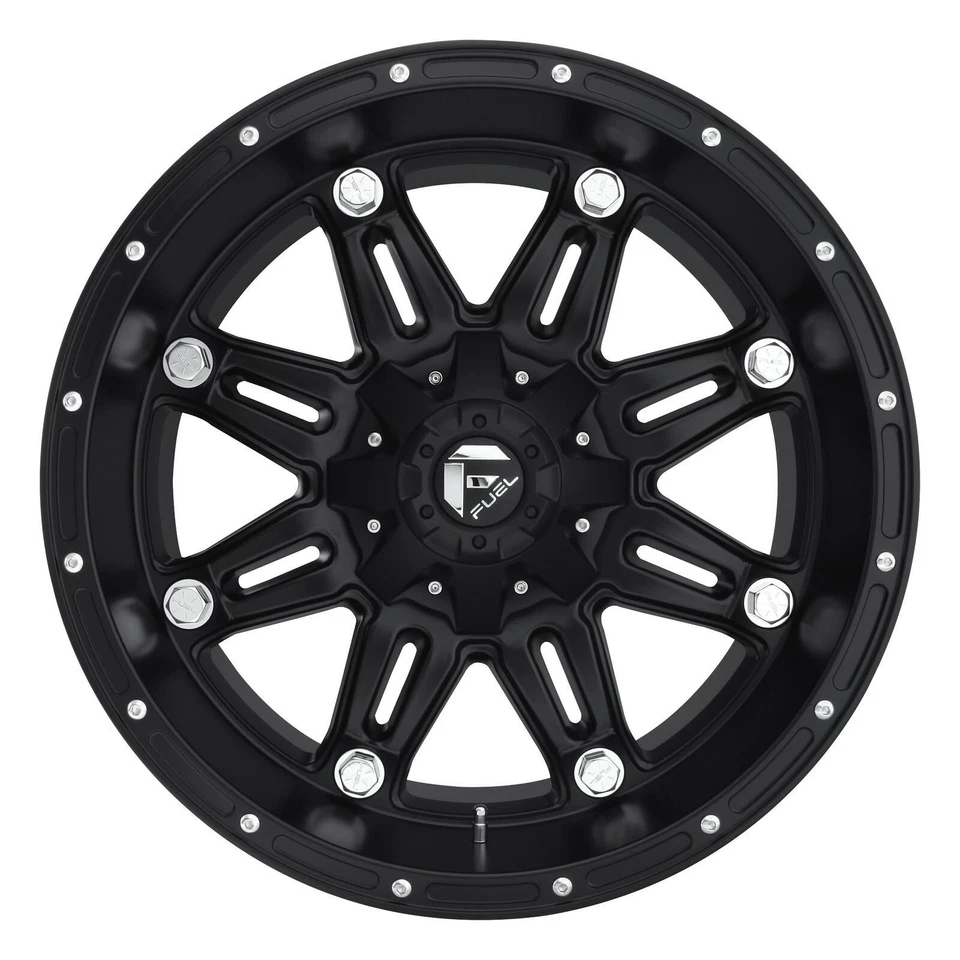 Rueda negra mate 17" combustible D531 rehenes 17x9 8x6,5 1 mm para Chevy GMC Ram Ford Foto 2 de 4