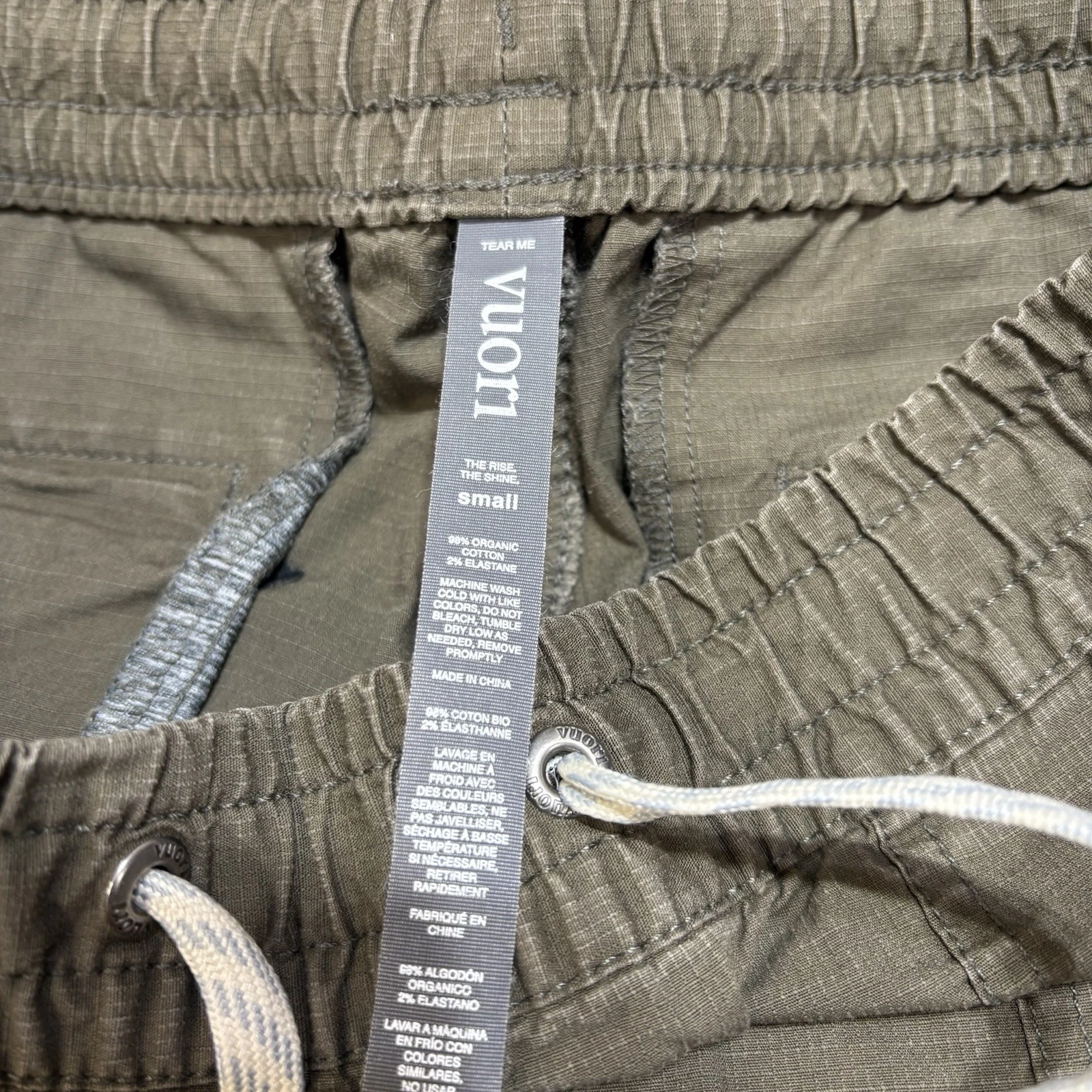 vuori ripstop draw string hiking utility pants