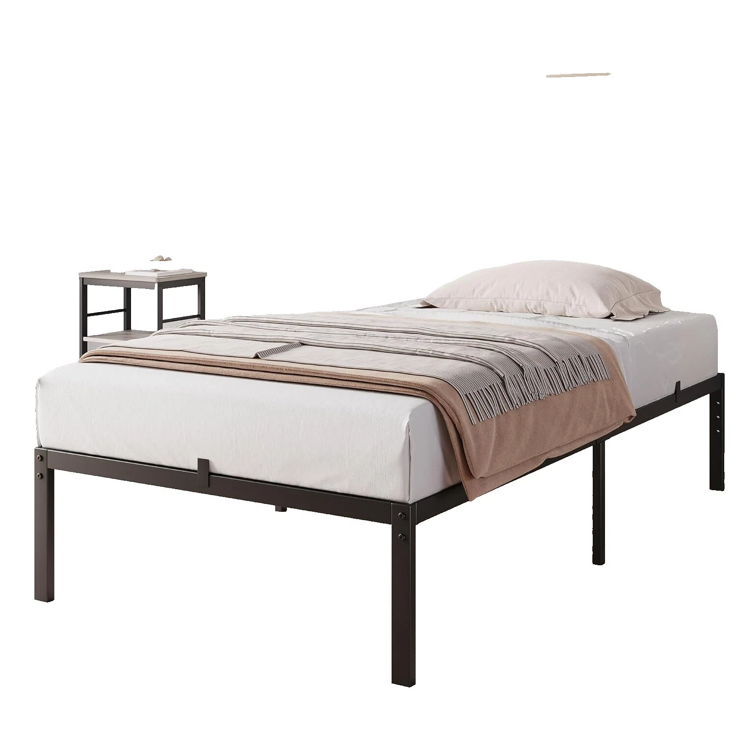 Camas de plataforma negro
