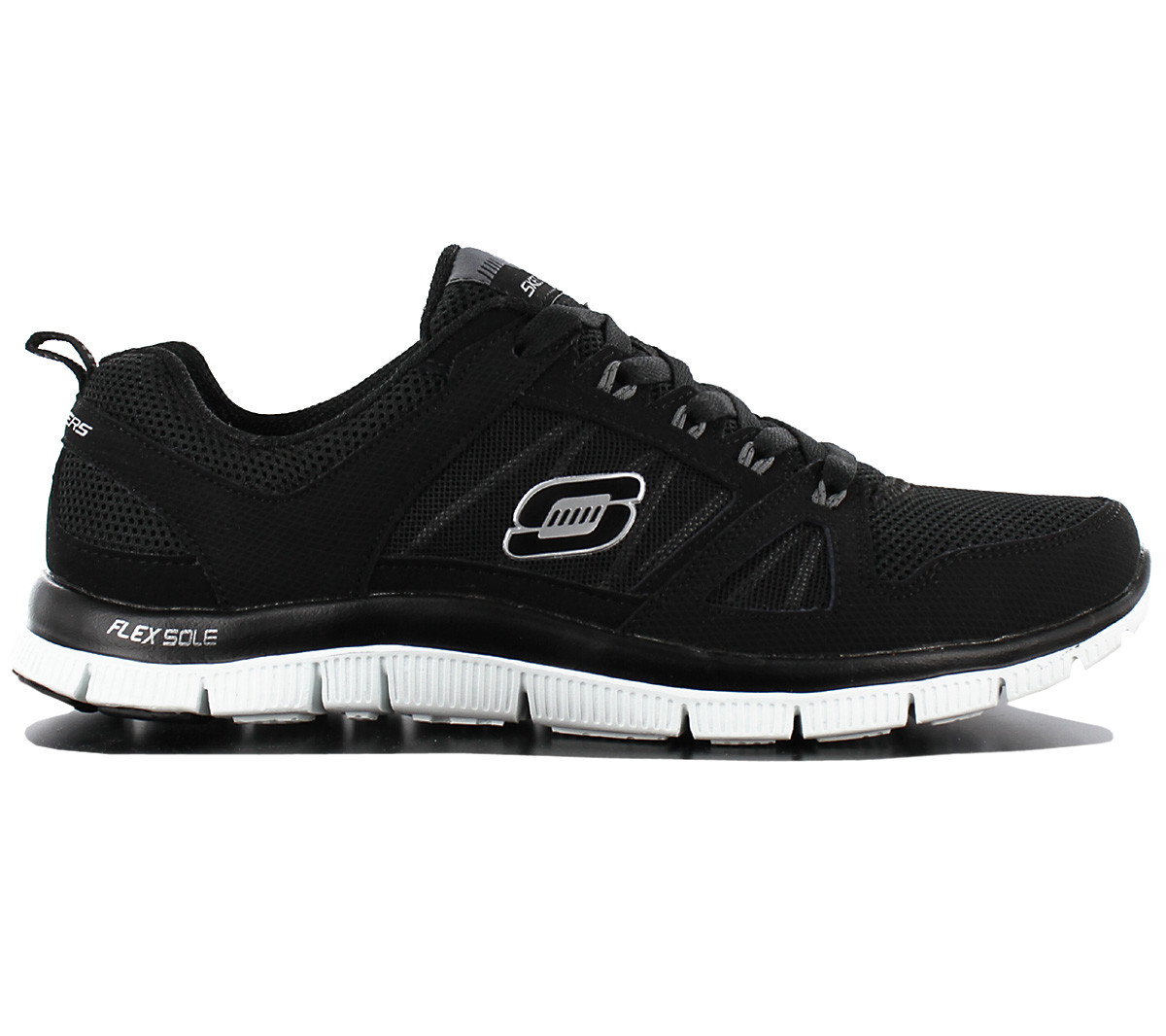 Skechers Flex Appeal Spring Fever Women's Shoes Black Trainers 11727-bkw NEW Skechers Flex Appeal Spring Fever Women's Shoes Black Trainers 11727-bkw NEW