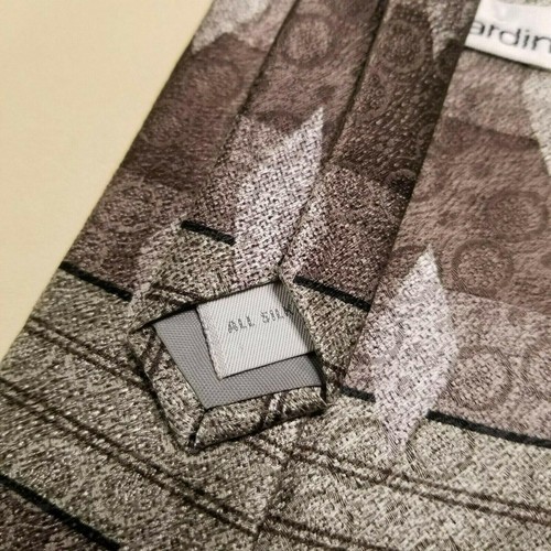 Pierre Cardin Men's Classic Necktie 100% Silk, Geometric Brown and Green Tie - Bild 5 von 5