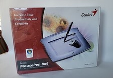 Genius MousePen Pen Tablet Silver 8x6" Tablet with Mouse  Stylus Pen New