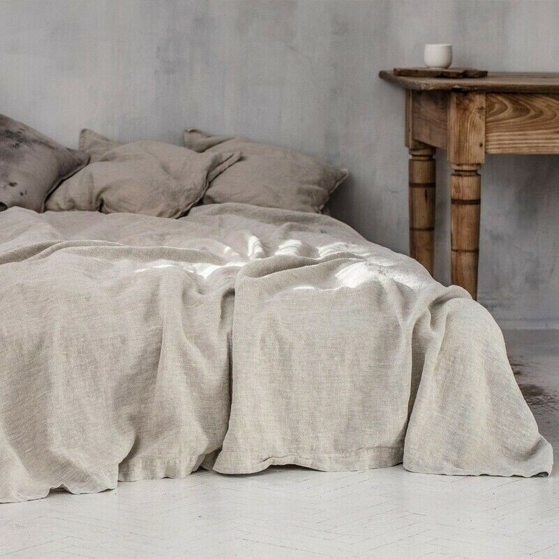 Pure Linen Flax Bed Sheet Bedsheet French Organic Natural Bedding eBay