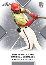 10-Count Lot Carsten Sabathia 2021 Leaf Perfect Game NIKE All-American Rookies