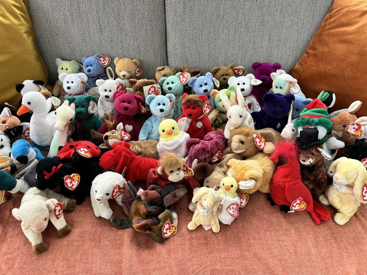 Large Rare Ty Beanie Baby Collection All With Tags Animals And