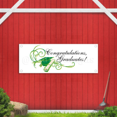 Congratulations Graduates! Indoor Outdoor Vinyl Banner Design