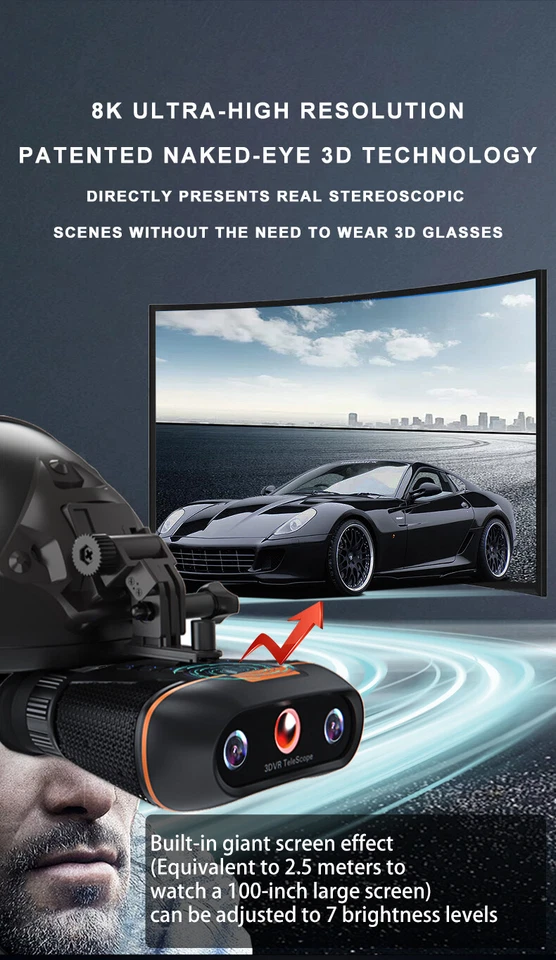 Night Vision Goggles 3D VR Digital Night Vision Binoculars for Adults 12X Zoom - Image 4 of 4