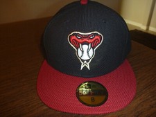 ARIZONA DIAMONDBACKS NEW ERA 59FIFTY 2016 ON FIELD GAME BLACK FITTED CAP SIZE 8