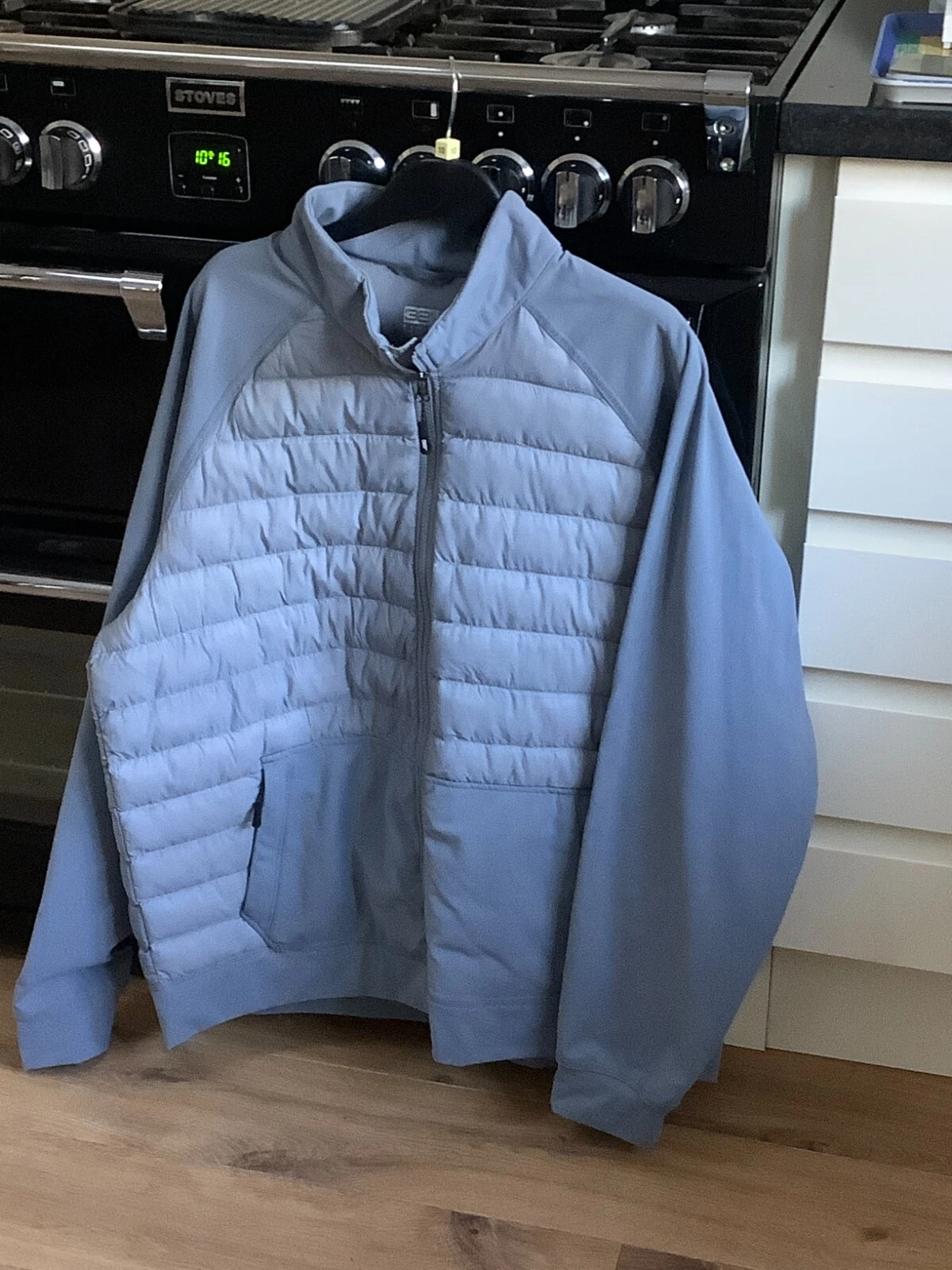 NWOT 32 Degree Heat Puffa Jacket Full Zip Light Weight Mixed Fabric size XL NWOT