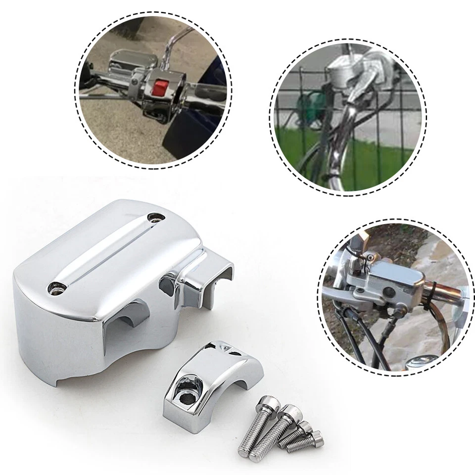 Cubierta de cilindro maestro de líquido de frenos delantero apta para Yamaha V-Star 650 950 1100 1300 Foto 2 de 4