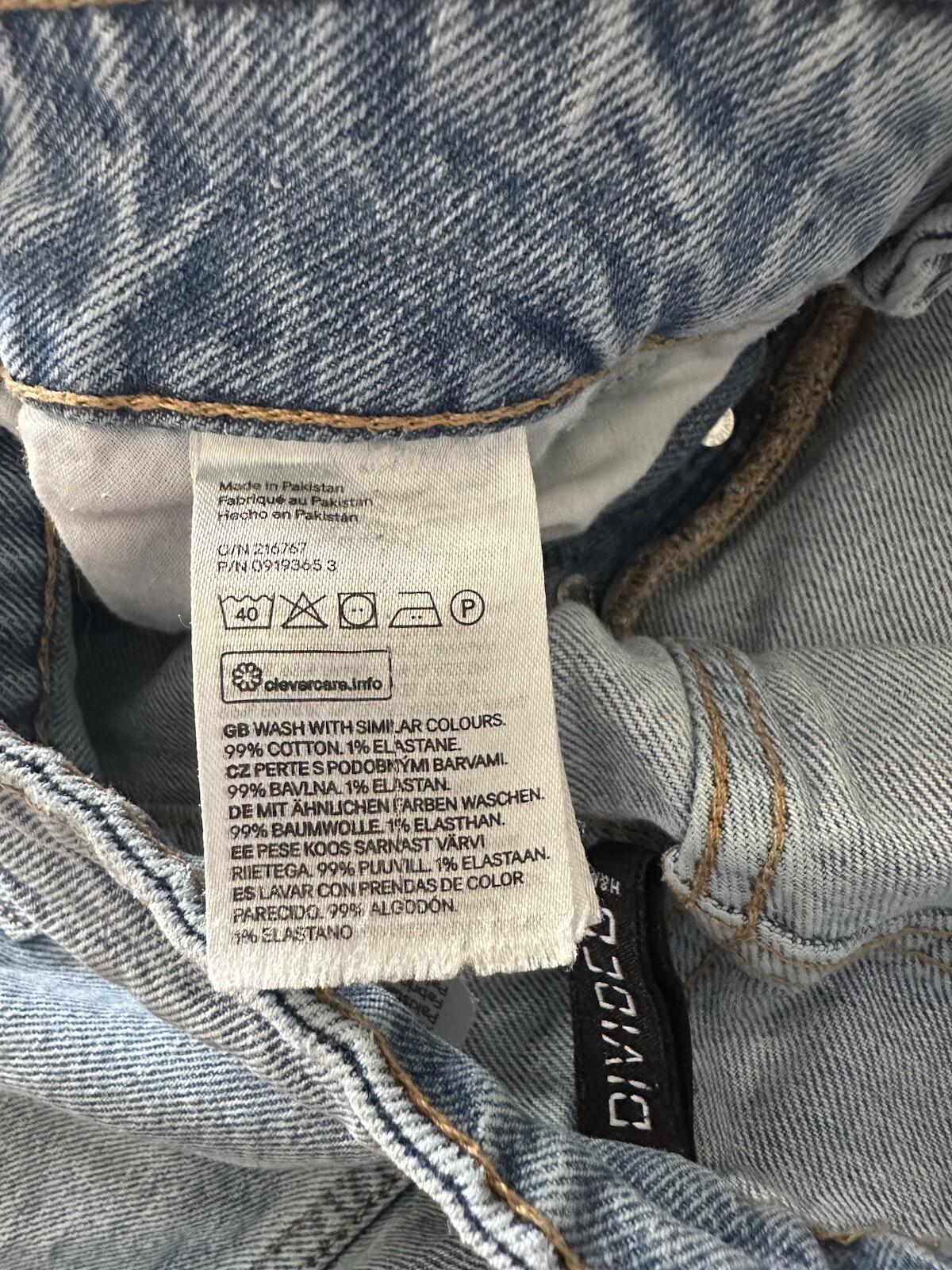 h&m divided light blue denim high rise womens mom jeans size US 6 thumbnail 9