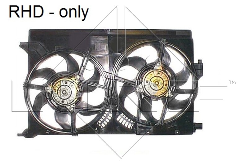 Right NRF 47316 Fan, radiator for CADILLAC,OPEL,SAAB,VAUXHALL