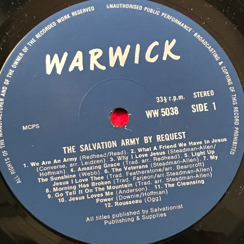 THE SALVATION ARMY By Request 1978 UK vinyl LP Hendon Band Marches Hymns Staines - Image 4 of 4