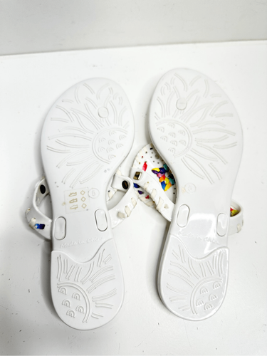Jack Rogers Sandals Womens Size 5 White Georgica Jelly Slip On Flats - Picture 9 of 9