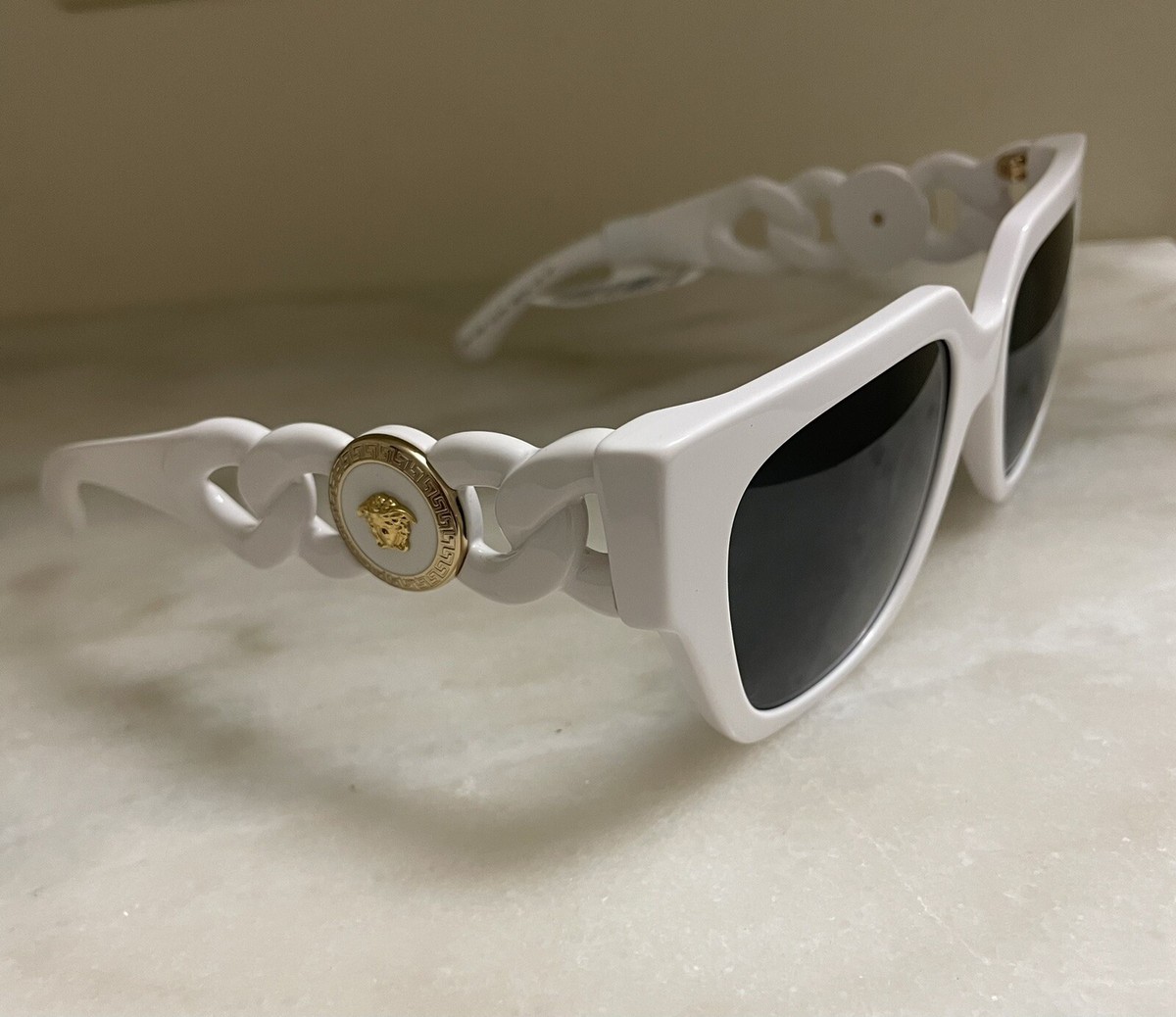 NEW VERSACE SUNGLASSES WHITE WOMEN EYEWEAR VERSACE VE4409 314/87 Versace VE4409 314/87 White Sunglasses for Woman – LookerOnline main image 3
