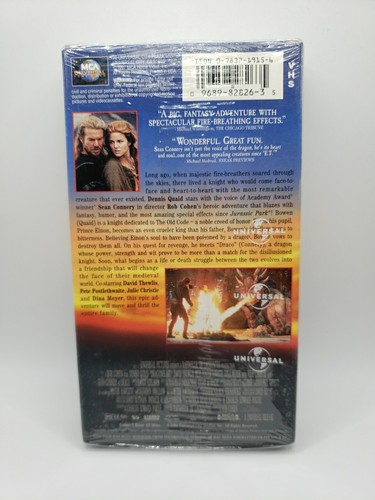 New Sealed Dragonheart VHS Movie 1997 Sean Connery Dennis Quaid - Picture 2 of 3