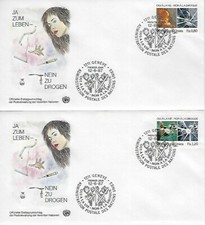 NATIONS UNIES - Genève Yvert n° 156/157 FDC