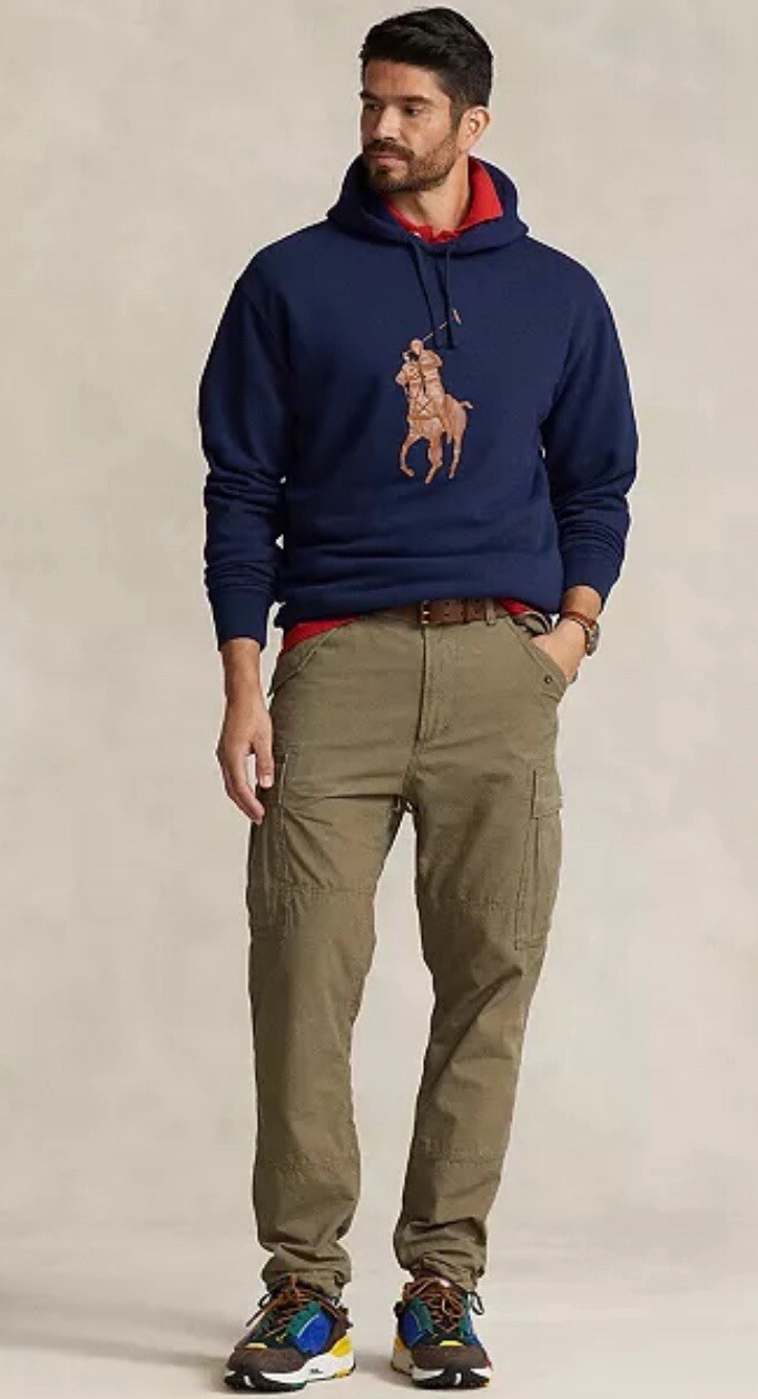 Felpa con cappuccio Polo Ralph Lauren $198 da uomo RL pelle grande pony piccola