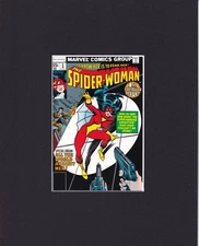 8X10" Matted Art Print Marvel Comic Book Cover: The Spider-Woman #1 (1978) Man
