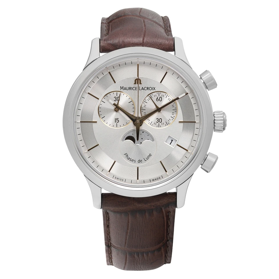 Reloj para hombre Maurice Lacroix Les Classiques 40 mm acero esfera plateada LC1148-SS001-132