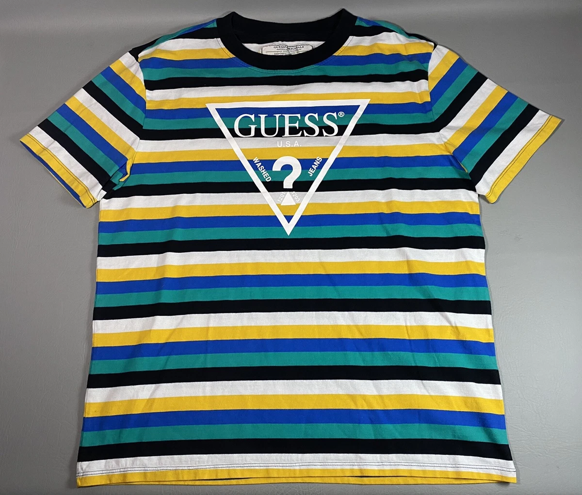 Guess originals oversized clearance multicolor logo tee