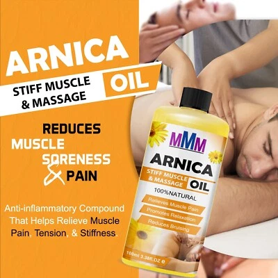 MMM 100% natürliches Arnika Massageöl - Gelenkschmerzlinderung & Muskelschmerzen Entspannung