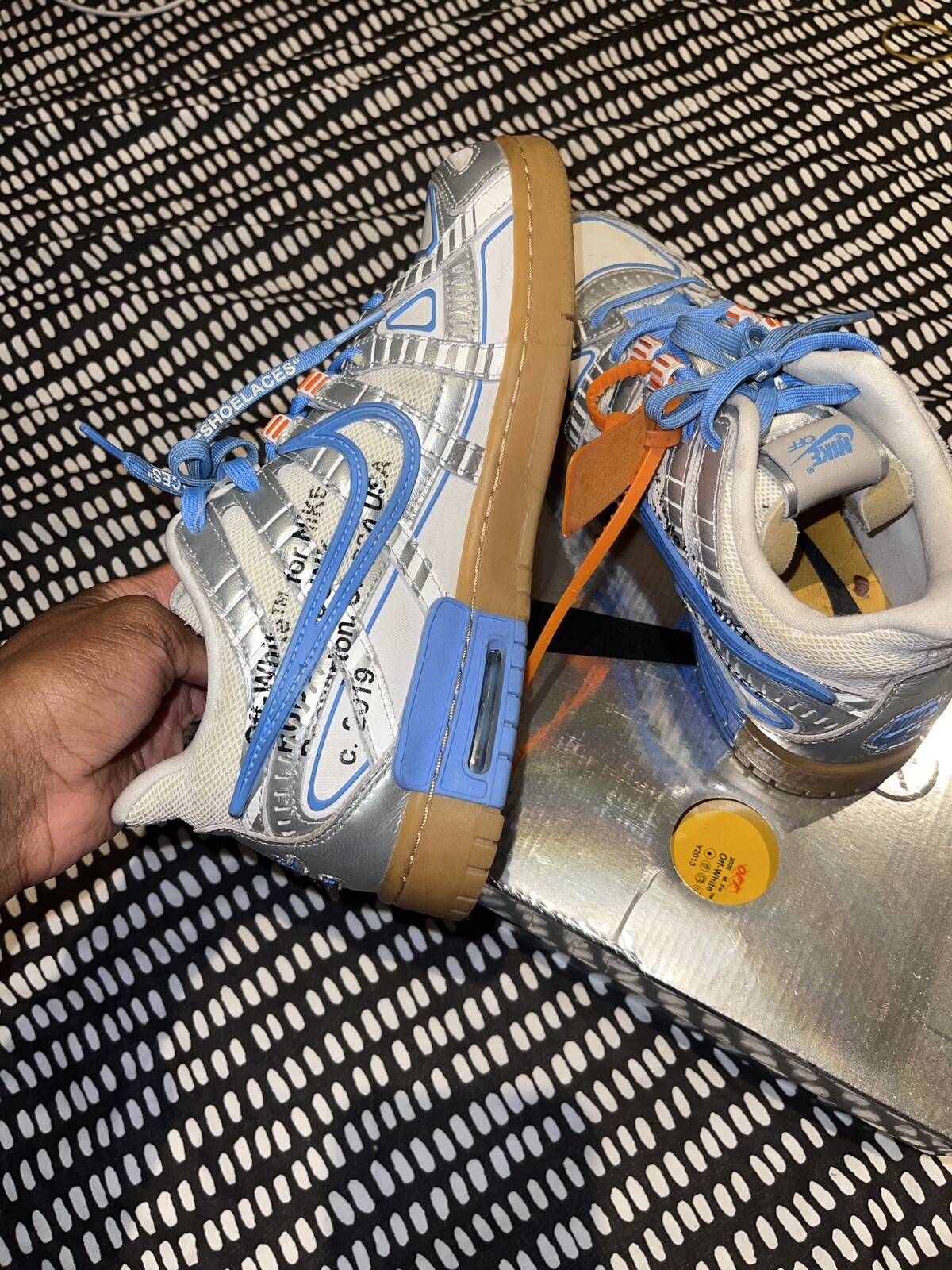 OFF WHITE X NIKE Nike X BIANCO SPORCO gomma Dunk University blu taglia UK 7 5 ? ottime condizioni ⭐️