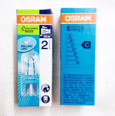 2x Osram Halopin ECO Halogen Halogenlampe Lampe G9 20W Stiftsockellampe 66720