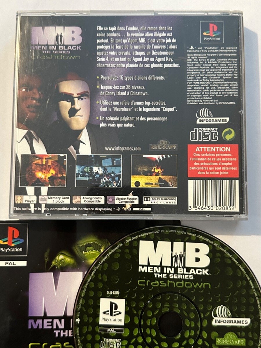 Jeu vidéo Playstation PS1 PAL MIB Men In Black the Series Crashdown / - La Roue du Passé