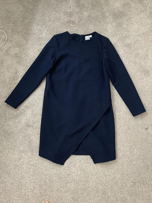 ASOS Navy Work Wear Occasion Long Sleeve Assymetric Skirt