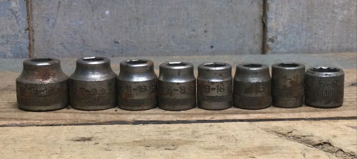Vintage Indestro Hex Drive Socket Set No. 35 with Original Metal