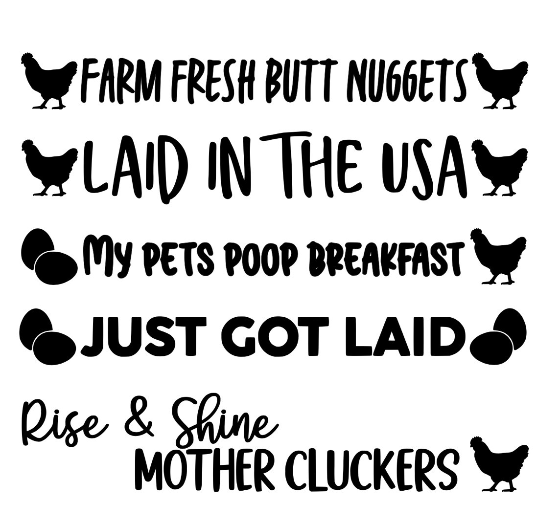 Vinyl Egg Carton Decal Farm Fresh Eggs Funny You Pick Saying And Color |  eBay