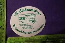 Alter Aufkleber M. SIEBENEICHNER Rüsselsheim Wohnmobil Verkauf Vermietung