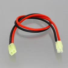 Reverse Polarity Mini Tamiya Male to Female Leads Airsoft Style 14AWG 4~40“ Wire