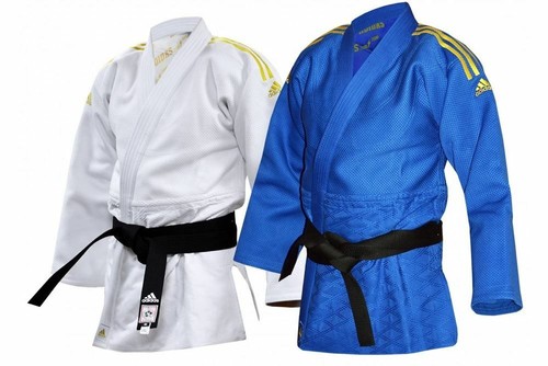Adidas Azul Adultos uniforme del Milenio de Judo Blanco 990g traje de artes  marciales kimono | eBay